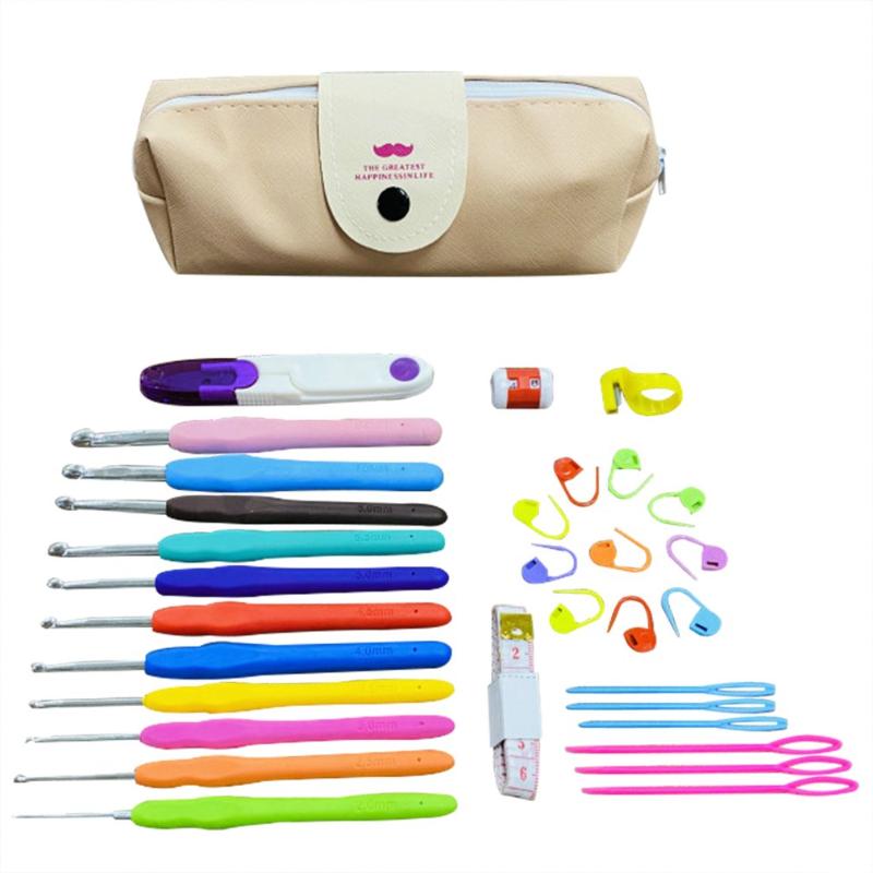 Sewing Notions & Tools 31pcs In 1 Pack 2-8mm Soft Handle Crochet Hooks DIY Needles For Yarn Wool Hand Crafts Weave Knitting Set With Bag
Sewing Notions & Tools 31pcs In 1 Pack 2-8mm Soft Handle Crochet Hooks DIY Needles For Yarn Wool Hand Crafts Weave Knitting Set With Bag