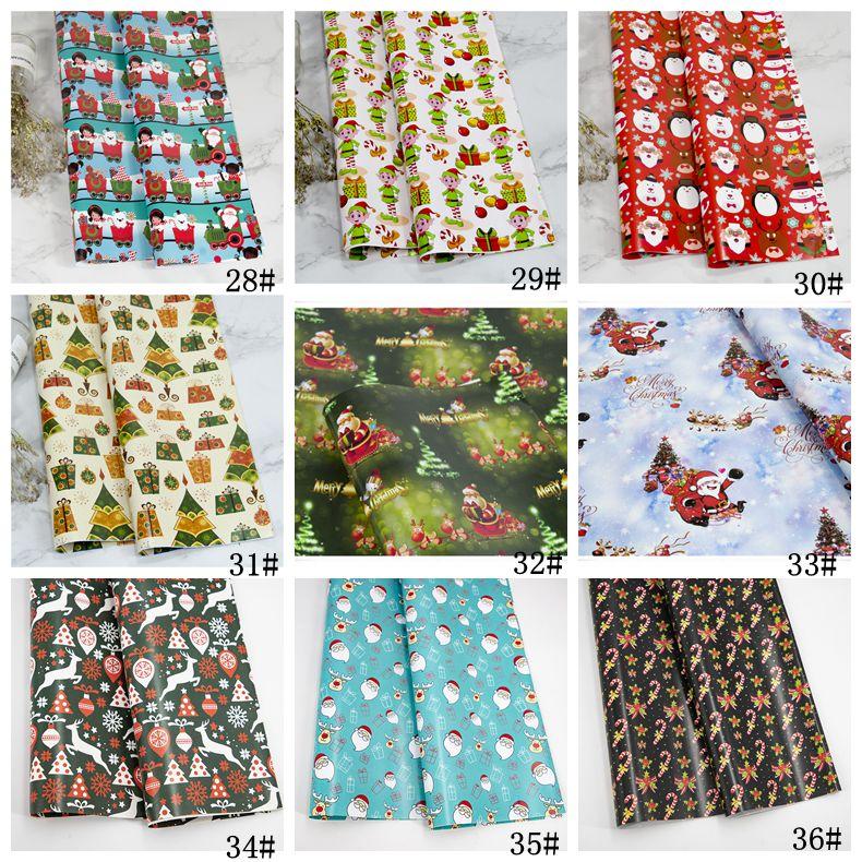 Christmas Wrapping Paper Christmas Decoration Gift Box DIY Package Paper Cartoon Santa Claus Snowman Deer Present Wrapping Paper