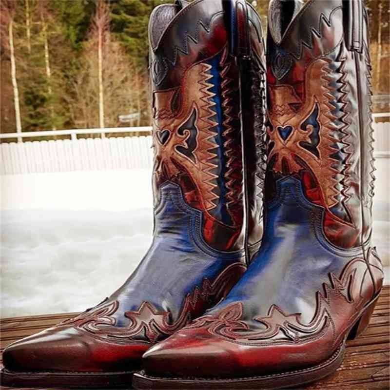 High-quality Fashion All-match Trend Men's Pu Leather Western Safety Boots Men's Retro Classic Cow Boy Boots ZQ0419 210826, Brown
High-quality Fashion All-match Trend Men's Pu Leather Western Safety Boots Men's Retro Classic Cow Boy Boots ZQ0419 210826, Brown