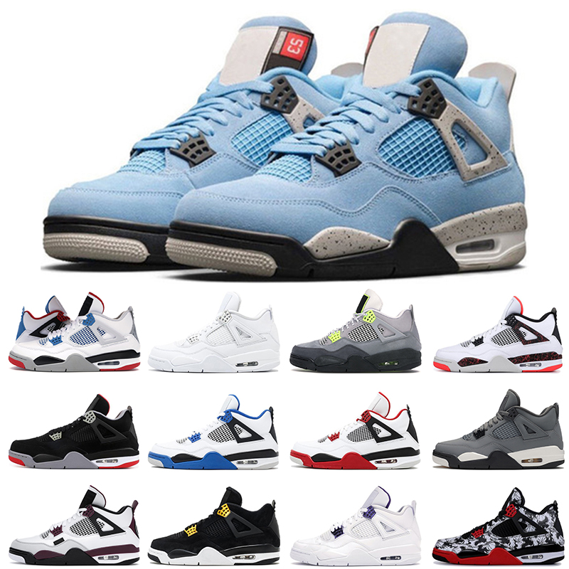 4 4s basketball shoes for man University Blue Court Purple Fired Red Cactus Jack White Cement Metallic Green trainers sports sneakers
4 4s basketball shoes for man University Blue Court Purple Fired Red Cactus Jack White Cement Metallic Green trainers sports sneakers