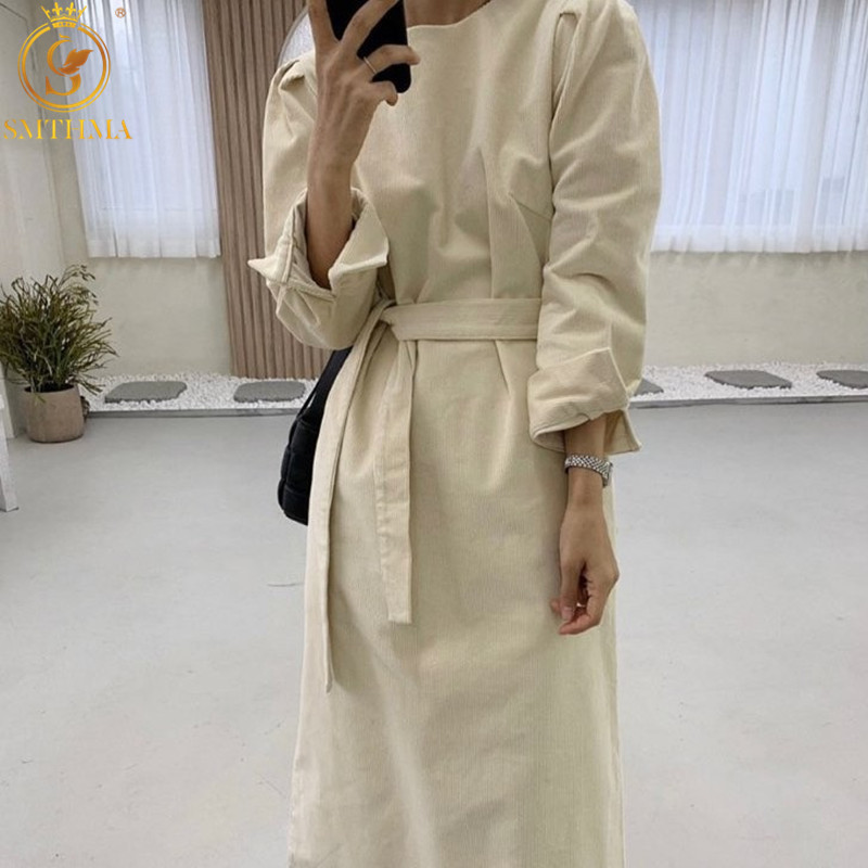 Spring Solid Corduroy Loose Korean Chic Dresses Lady Streetwear High Waist Long Sleeve Vestidos 210520, Photo color
Spring Solid Corduroy Loose Korean Chic Dresses Lady Streetwear High Waist Long Sleeve Vestidos 210520, Photo color