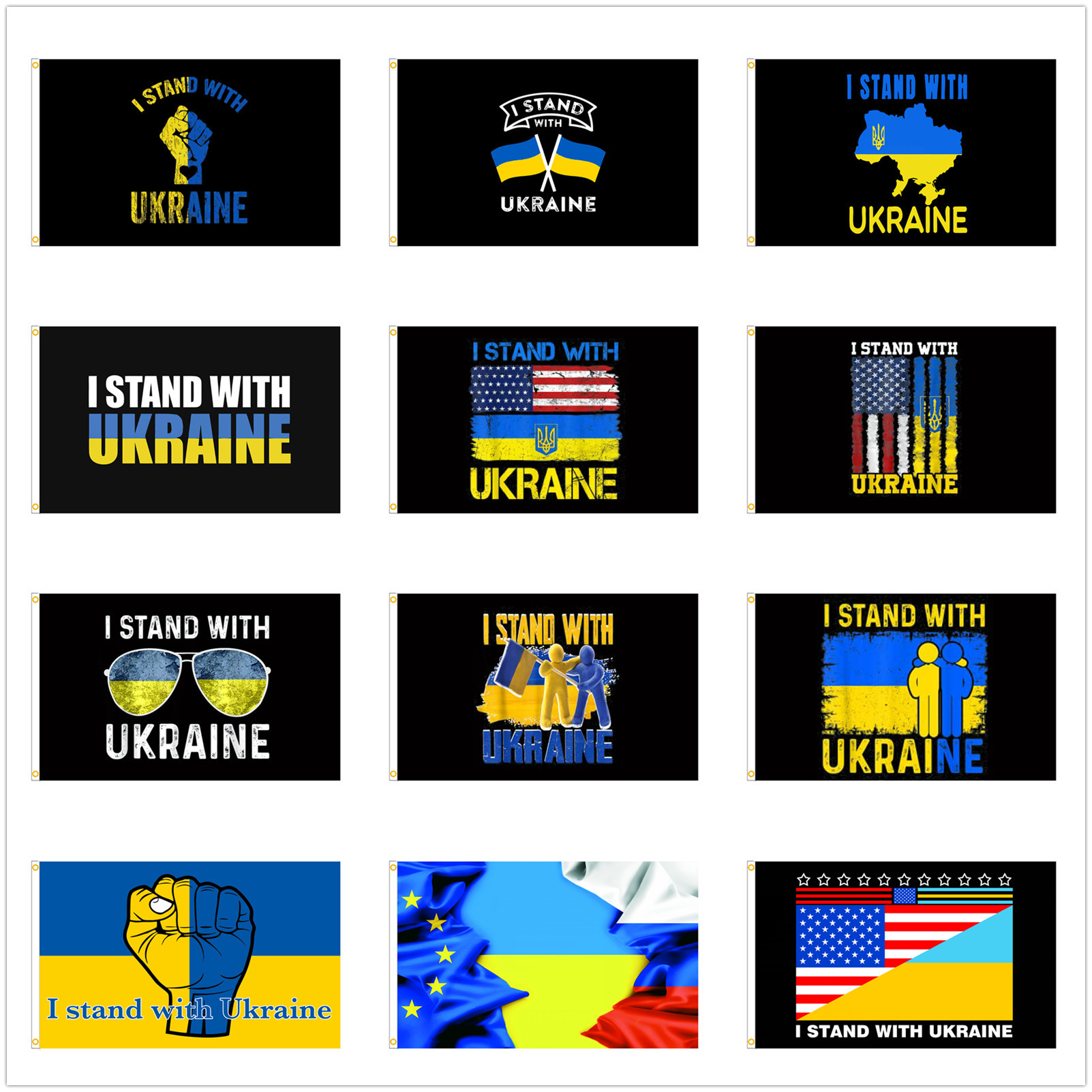 

Ukraine Flag 3x5 Ft Ukrainian Flags 90x150cm House Decoration Banner Ukraine Garden National Flags Polyester with Brass Grommets