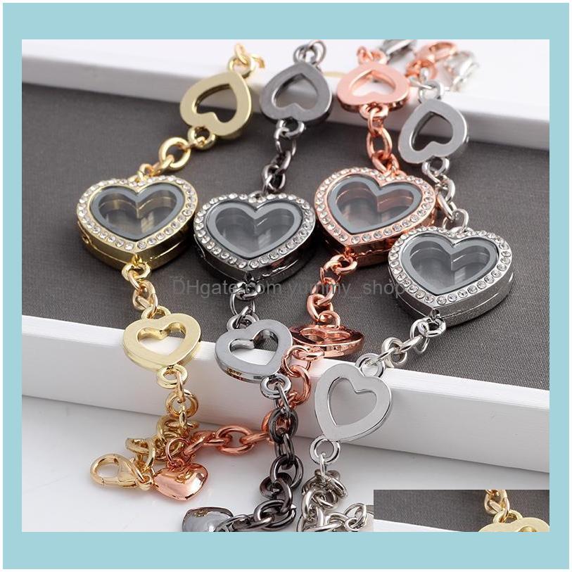 Charm Bracelets Jewelry 5Pcs Selling Crytsal Heart Floating Lockets Bracelet Alloy Wedding Women Bangle Jewellery1 Drop Delivery 2021 R2Ijl
Charm Bracelets Jewelry 5Pcs Selling Crytsal Heart Floating Lockets Bracelet Alloy Wedding Women Bangle Jewellery1 Drop Delivery 2021 R2Ijl
