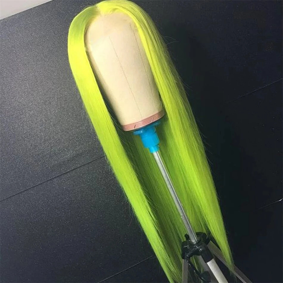 Middle Part Purple Color No Lace Front Wigs For Black Women Synthetic Long Straight Hair Heat Resistant Brazilian Wig Blue/Green/Pink/Orange