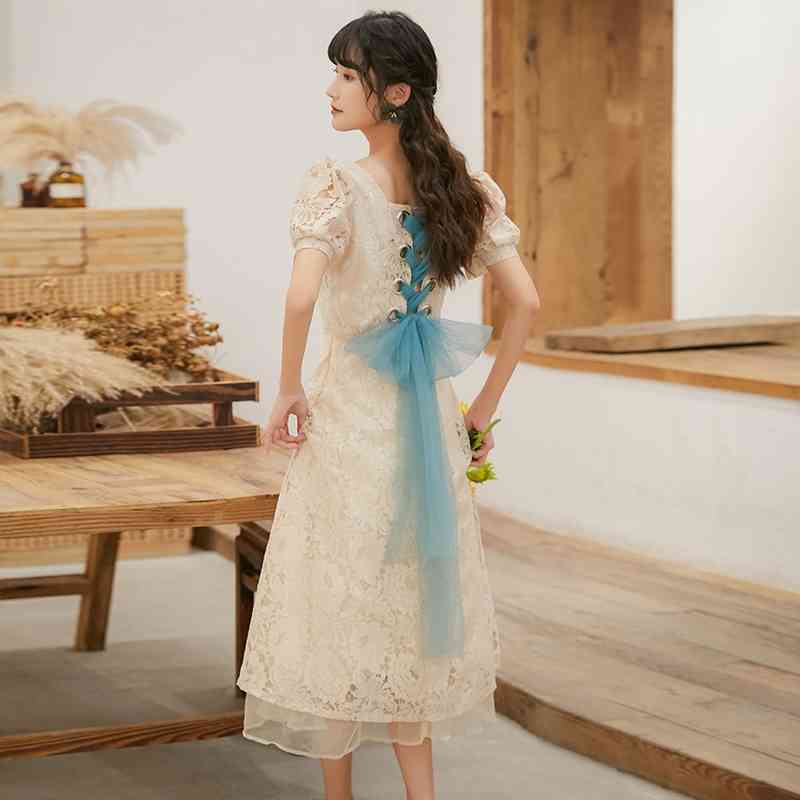 Fashion Summer Vintage Elegant Sweet Girl Lace Dress Sexy Backless Tie Up Bowknot Party Dresses Vestidos 210520, Photo color
Fashion Summer Vintage Elegant Sweet Girl Lace Dress Sexy Backless Tie Up Bowknot Party Dresses Vestidos 210520, Photo color