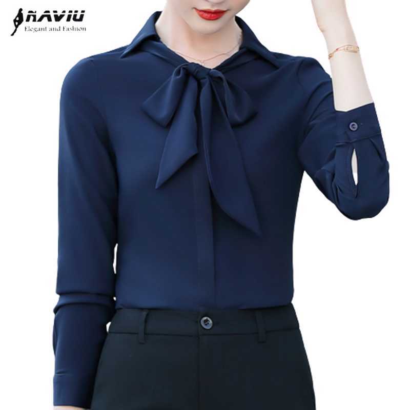 Chiffon White Shirt Women Bow Design Autumn Long Sleeve Elegant Temperament Wild Casual Blouses Office Ladies Work Tops Navy 210604
Chiffon White Shirt Women Bow Design Autumn Long Sleeve Elegant Temperament Wild Casual Blouses Office Ladies Work Tops Navy 210604