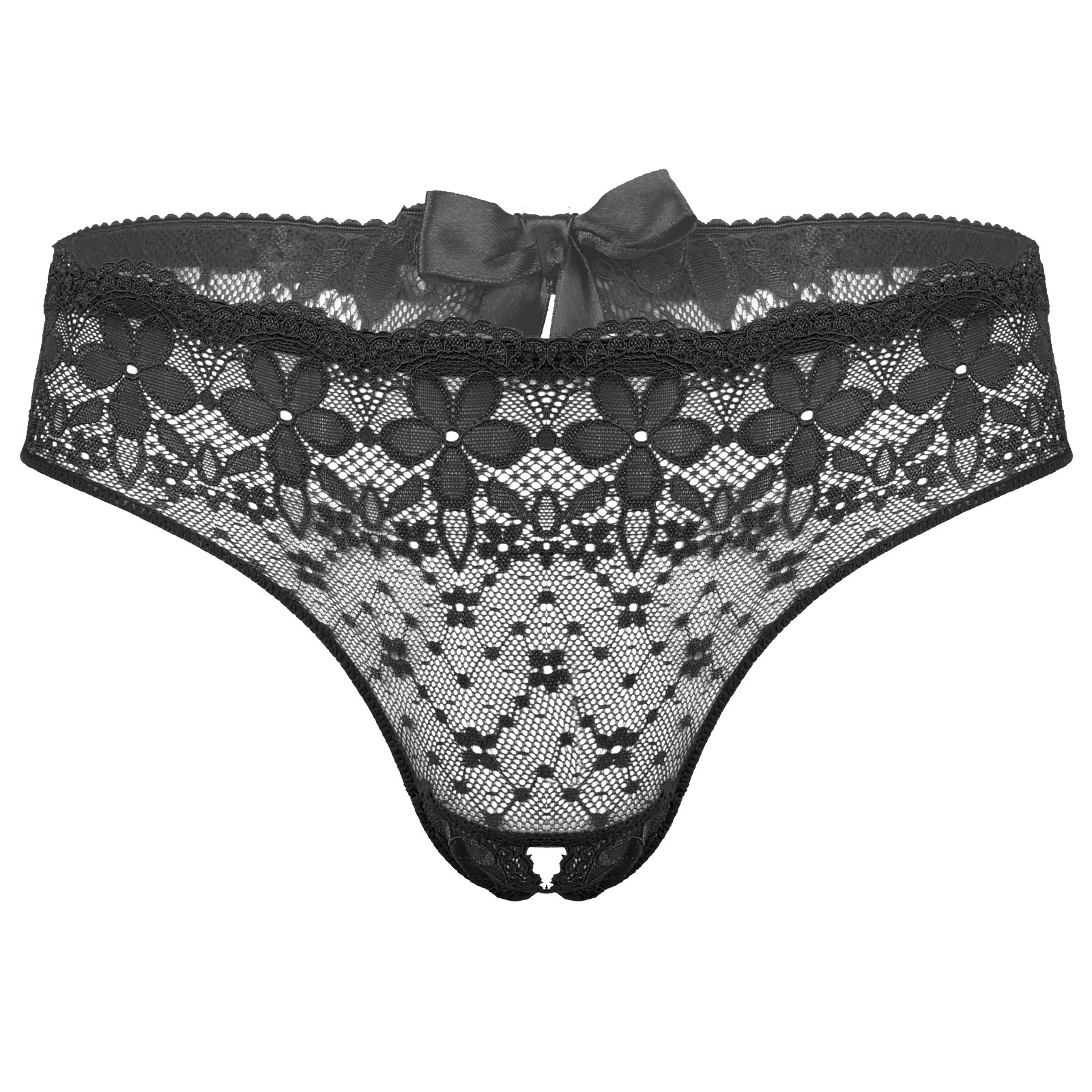 Mens Erotic Sexy Crotchless Briefs Flower Pattern Lace Bowknot Low Rise Lingerie Hot Gay Underwear See-through Sissy Underpants
Mens Erotic Sexy Crotchless Briefs Flower Pattern Lace Bowknot Low Rise Lingerie Hot Gay Underwear See-through Sissy Underpants