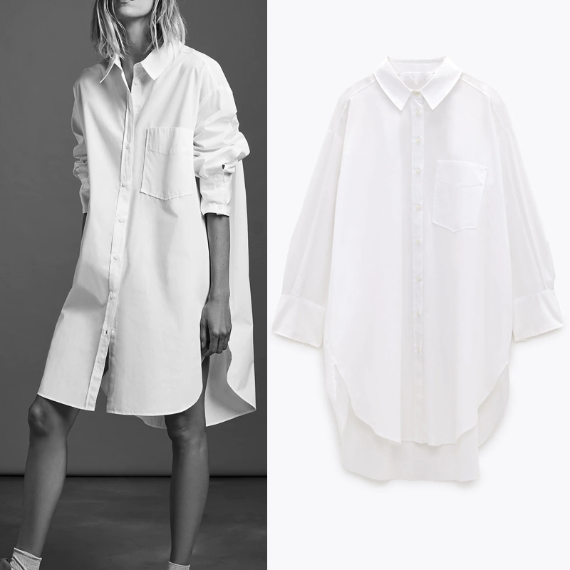 Autumn 2021 Za White Oversized Button Up Shirts Women Blouses Blue Collar Poplin Shirt Long Sleeve Plus Size Ladies Tops Pocket, Oversized shirt
Autumn 2021 Za White Oversized Button Up Shirts Women Blouses Blue Collar Poplin Shirt Long Sleeve Plus Size Ladies Tops Pocket, Oversized shirt