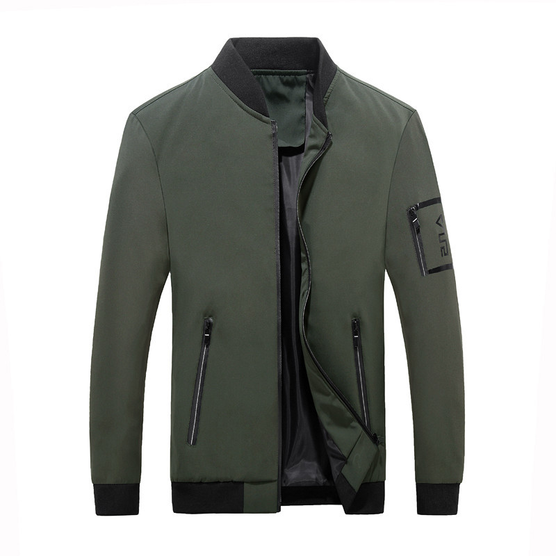 Autumn Jacket Men Fashion Korean Style Light Slim Plus Size 120kg Black Bomber Jacket Casual Coat Male Thin Baseball Jacket 210518