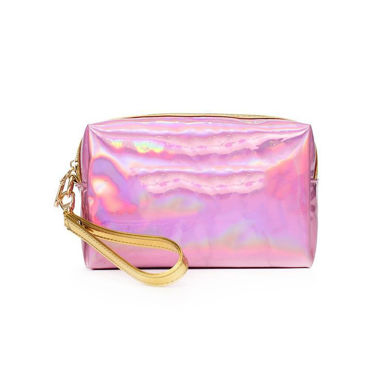 Women Fashion Cosmetic Bag laser Makeup Bag Portable Traveling Zipper Make Up Handbag Organizer Storage Case Pouches Toiletry Wash Beauty Box