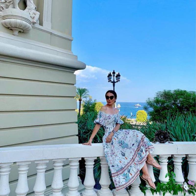 Women Dress Off Shoulder Slash Neck Printed Bohemia Sexy Long Print Floral Maxi es Plus Size Summer es 210513