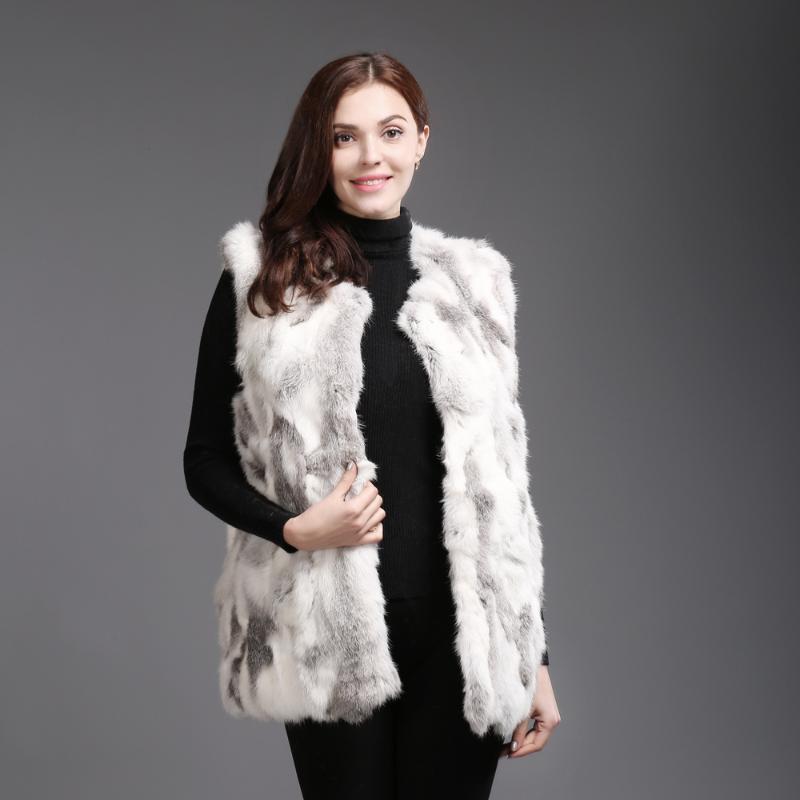 Female Real Fur Vest Women 100% Natural Sleeveless Coat 2021 Fashion Winter Warm Gilet Women's & Faux