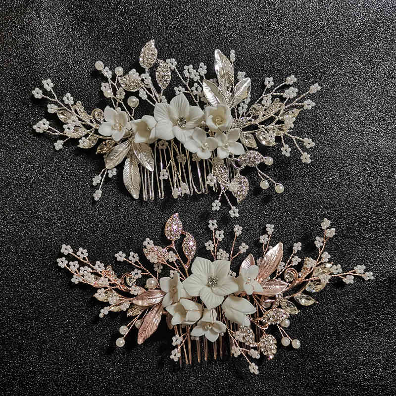 SLBRIDAL Handmade Crystal Rhinestones Pearls Flower Wedding Jewelry Comb Bridal Headpieces Hair Accessories Bridesmaids
SLBRIDAL Handmade Crystal Rhinestones Pearls Flower Wedding Jewelry Comb Bridal Headpieces Hair Accessories Bridesmaids