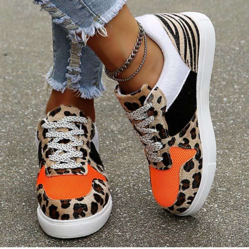 New Women Leopard Vulcanized Shoes Female Sneaker Lace-Up Flat Comfort Faux Fur Shallow Leisure Ladies Footwear Zapatos De Mujer
New Women Leopard Vulcanized Shoes Female Sneaker Lace-Up Flat Comfort Faux Fur Shallow Leisure Ladies Footwear Zapatos De Mujer