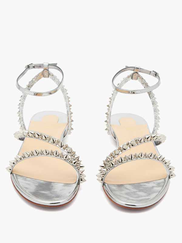 Women pumps red bottom flats heels Mafaldina Spikes flat leather sandals for woman redsoles rubber fashion sandalies with box dust bag, Black
Women pumps red bottom flats heels Mafaldina Spikes flat leather sandals for woman redsoles rubber fashion sandalies with box dust bag, Black