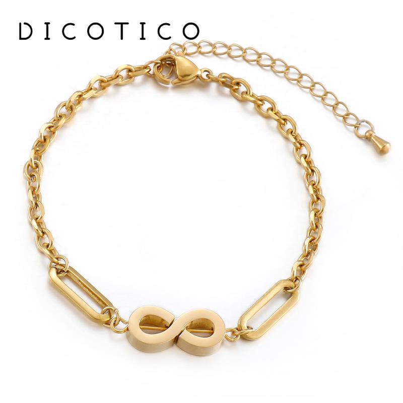 Charm Bracelets DICOTICO Fashion Number 8 Chain For Women Stainless Steel Child Bangles Party Love Wedding Gift Wholesale
Charm Bracelets DICOTICO Fashion Number 8 Chain For Women Stainless Steel Child Bangles Party Love Wedding Gift Wholesale