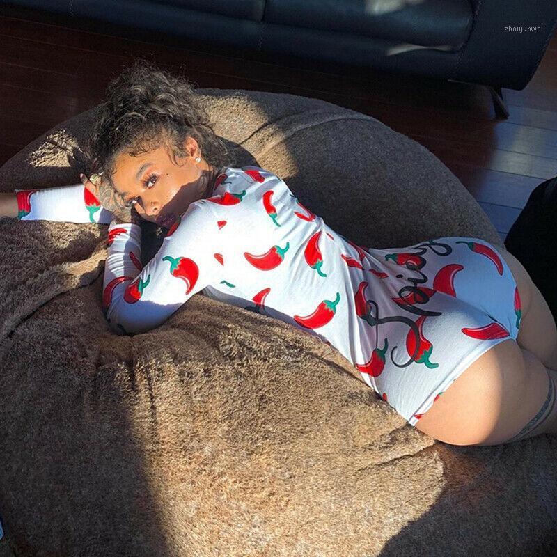 Summer 2021 Fashion Sexy Tights V-neck Stretch Long-sleeve Shirt Printed Decoration Slim Comfortable Women' Jumpsuits & Rompers
Summer 2021 Fashion Sexy Tights V-neck Stretch Long-sleeve Shirt Printed Decoration Slim Comfortable Women' Jumpsuits & Rompers