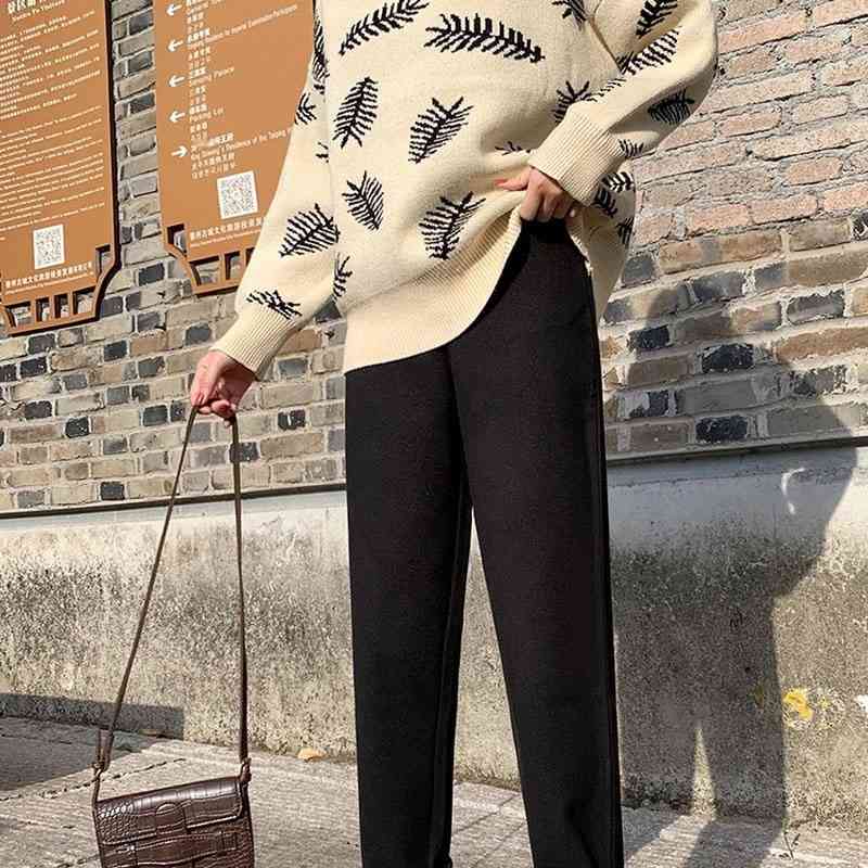Autumn and Winter Harem Pants High Waist Women Fashion Cotton Casual Loose Trousers Female Pantalon 11473 210506