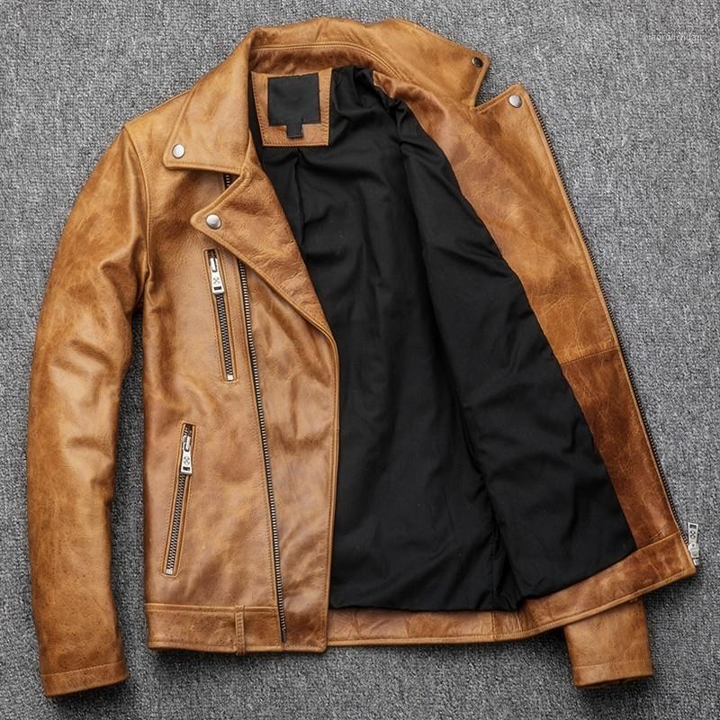 Men' Leather & Faux High Quality Men Genuine Jacket Fashion Lapel Collar Outerwear Casual Zipper Motorcycle Coats Male Biker Cowhide, As picture
Men' Leather & Faux High Quality Men Genuine Jacket Fashion Lapel Collar Outerwear Casual Zipper Motorcycle Coats Male Biker Cowhide, As picture