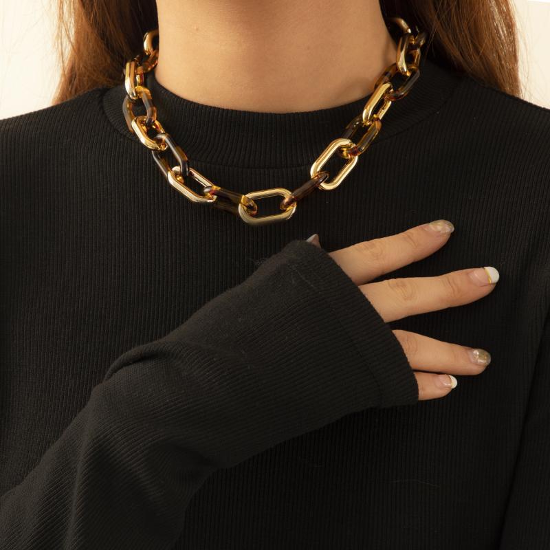 Chains VEEMY Punk Vintage Leopard Acrylic Chain Necklaces For Women Geometric Hip Hop Fashion Jewelry, Silver
Chains VEEMY Punk Vintage Leopard Acrylic Chain Necklaces For Women Geometric Hip Hop Fashion Jewelry, Silver