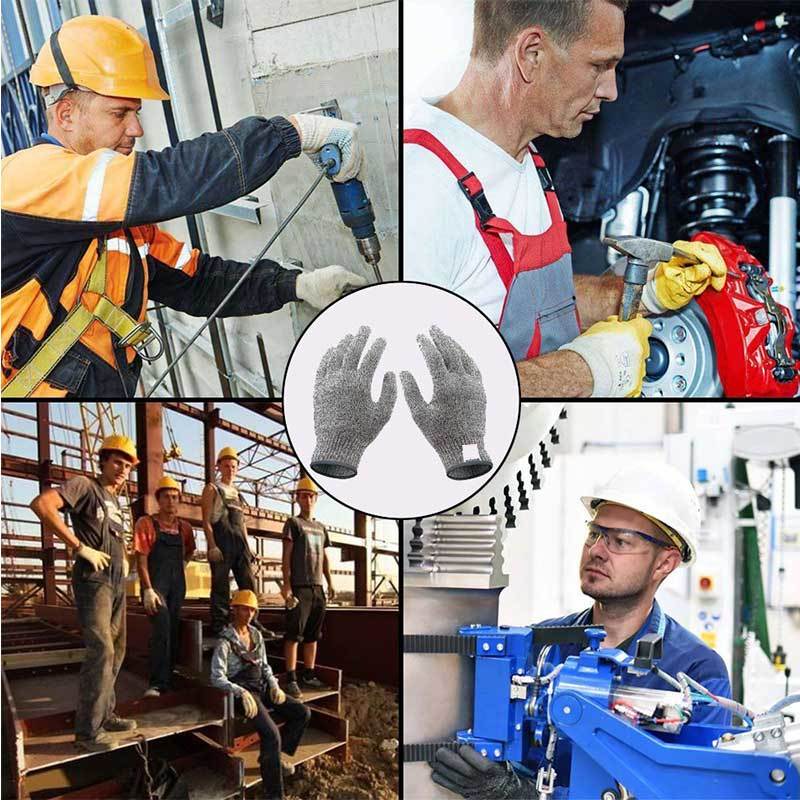 Stainless Steel Wire Butcher Cut-Resistant Glove Kitchen Gadgets Anti-cut Gloves Cut Proof Stab Resistant 1 Pair Multifunction