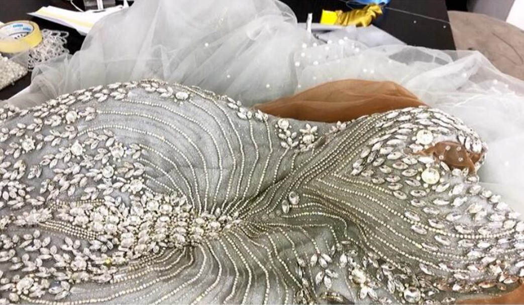 2021 Plus Size Arabic Aso Ebi Luxurious Crystals Mermaid Wedding Gowns Sheer Neck Long Sleeves Bridal Dresses ZJ255