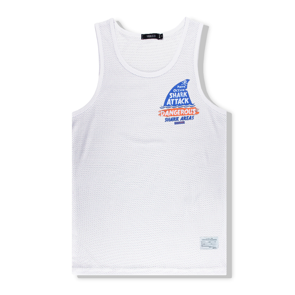 Alisister Plus Size 3d Vest Shark Print Men Women Sleeveless Tank Top Bodybuilding Male Fitness Undershirts Summer Beach Tops