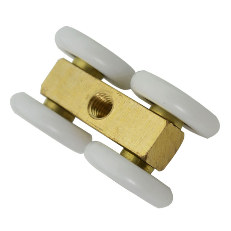 shower room sliding glass door roller ultraquiet wooden window pulley hanging rail track nylon wheel hardware