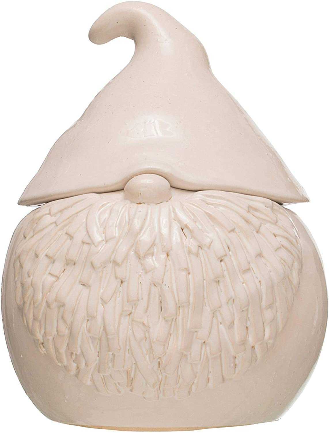 Creative Co-Op Stoneware Gnome Covered, 16 oz. Mugs, White