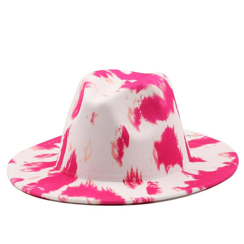 Wide Brim Hats 2021 Tie Dyed Woollen Felt Fedora Hat Big Jazz Panama Cowboy Vintage Unisex Cotton Graffiti Party, Purple
Wide Brim Hats 2021 Tie Dyed Woollen Felt Fedora Hat Big Jazz Panama Cowboy Vintage Unisex Cotton Graffiti Party, Purple