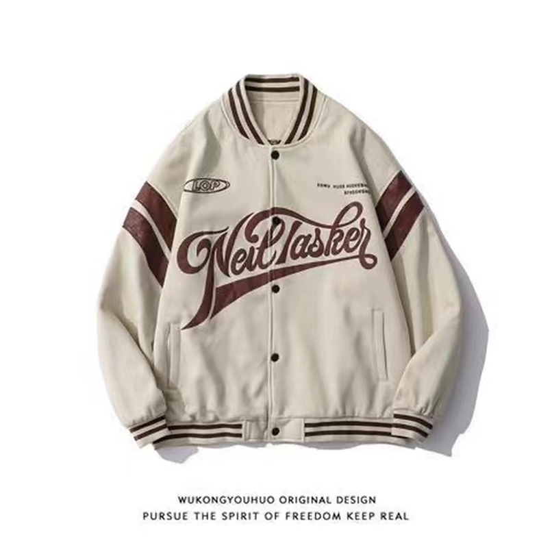 Women's jacket baseball beauty retro street hip-hop sports loose embroidery baseball cotton jacket thick jacket ins trend in 211109, Gray
Women's jacket baseball beauty retro street hip-hop sports loose embroidery baseball cotton jacket thick jacket ins trend in 211109, Gray