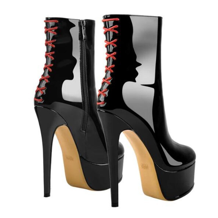 2021 new chic fashion ankle boots for women zip patent leather round toes platform high heels winter shoes Plus Size footwear, Black
2021 new chic fashion ankle boots for women zip patent leather round toes platform high heels winter shoes Plus Size footwear, Black