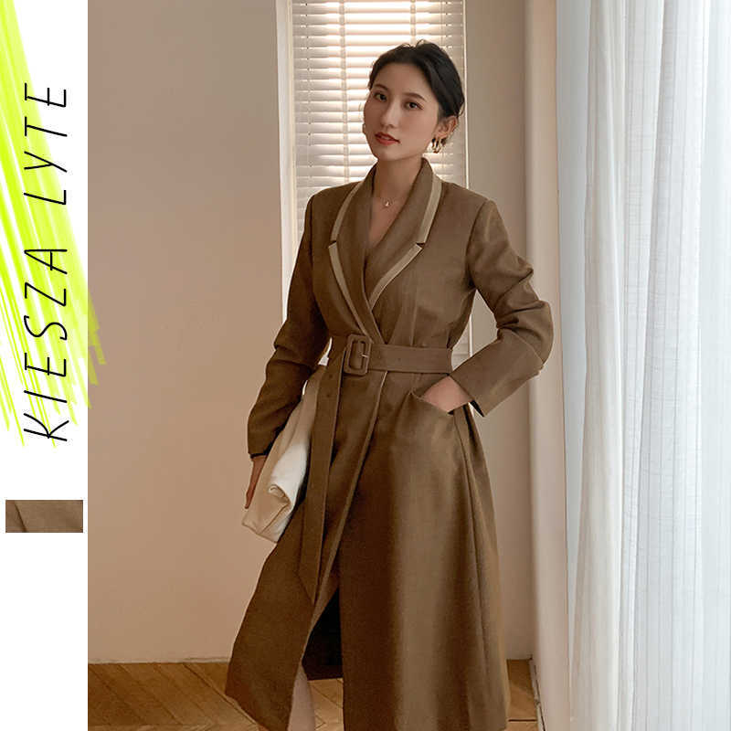 Elegant Women Blazer Dress Split Belted Midi Trench Dresses Office Ladies Wear Fashion Ropa Mujer Suit 210608, Camel
Elegant Women Blazer Dress Split Belted Midi Trench Dresses Office Ladies Wear Fashion Ropa Mujer Suit 210608, Camel