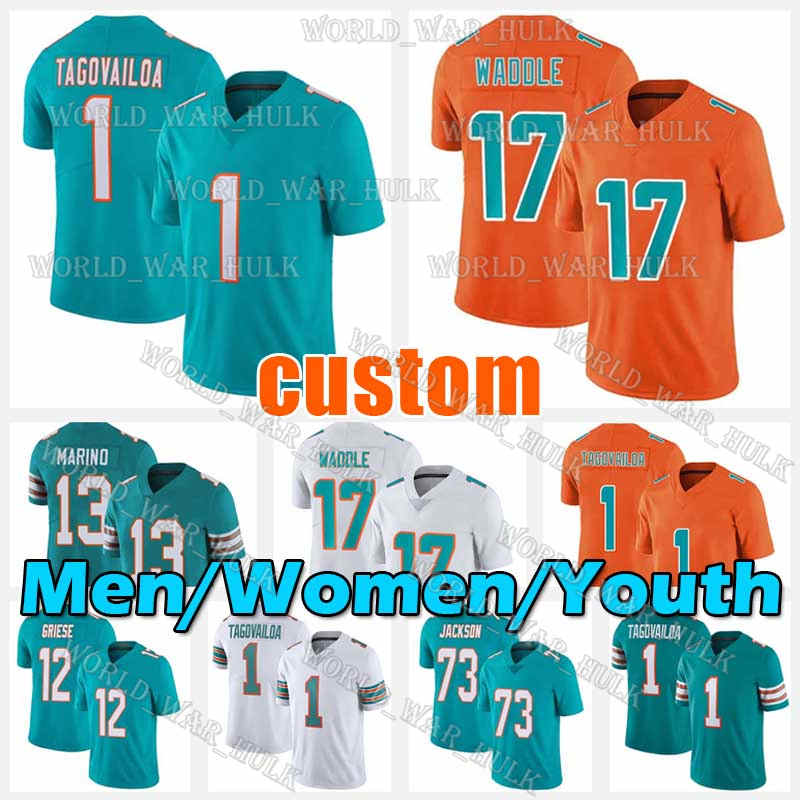 1 Tua Tagovailoa 17 Jaylen Waddle Football Jersey 15 Jaelan Phillips Custom Miami Dolphins Austin Jackson Jevon Holland Liam Eichenberg Dan Hunter Long Marino, Custom women (haitun)
1 Tua Tagovailoa 17 Jaylen Waddle Football Jersey 15 Jaelan Phillips Custom Miami Dolphins Austin Jackson Jevon Holland Liam Eichenberg Dan Hunter Long Marino, Custom women (haitun)