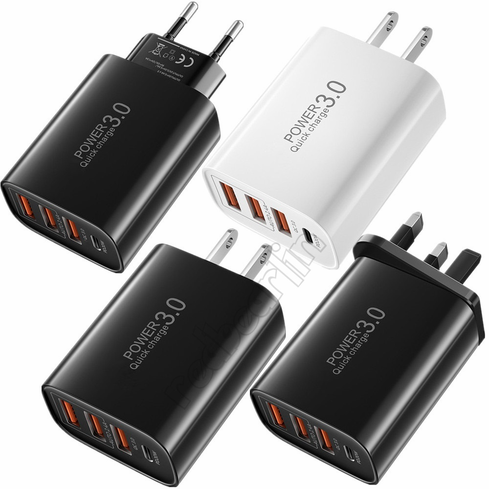 Fast Quick Charge Eu US Uk 4Ports Type C USB-C PD QC3.0 Wall Charger Ac Home Travel Power Adapter For IPhone Samsung Htc Android phone pc
Fast Quick Charge Eu US Uk 4Ports Type C USB-C PD QC3.0 Wall Charger Ac Home Travel Power Adapter For IPhone Samsung Htc Android phone pc