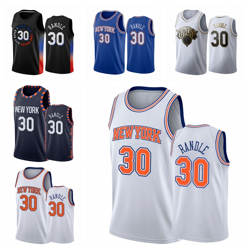 New York Knicks MEN Julius Randle #30 Association Basketball Jersey, Black