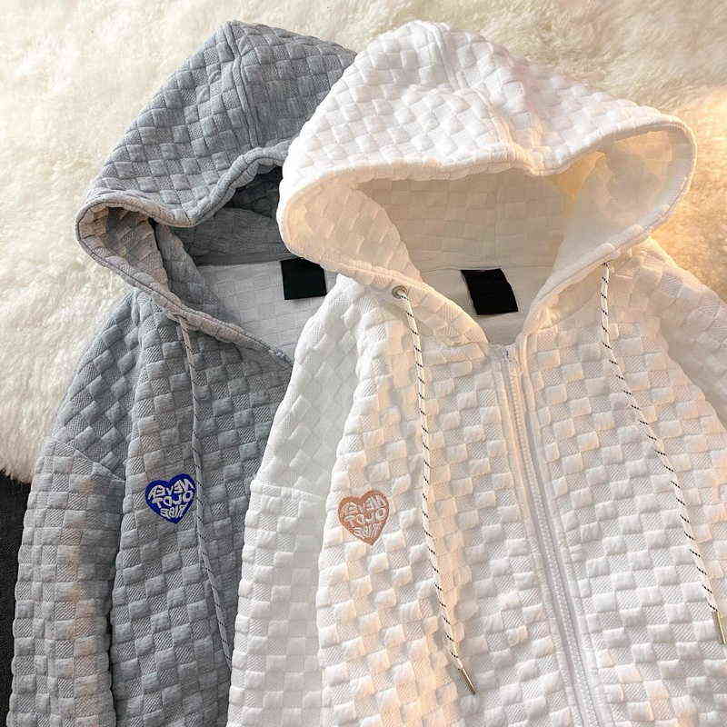 FESTY KARY Fashion Spring Autumn Women Hoodies Long Sleeve Letter Printed Loose Casual Zip up Hooded Sweatshirt for Women 211108