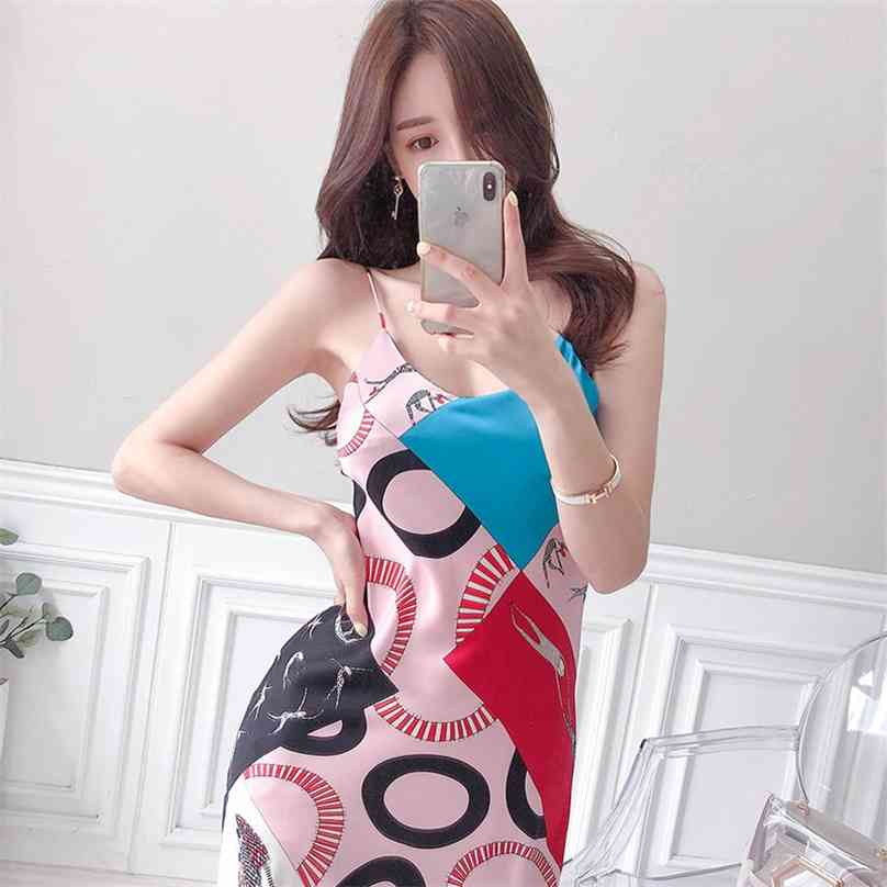 Summer style Korean temperament slim long skirt fashion simple print suspender dress office party for women dresses 210602, The picture color
Summer style Korean temperament slim long skirt fashion simple print suspender dress office party for women dresses 210602, The picture color