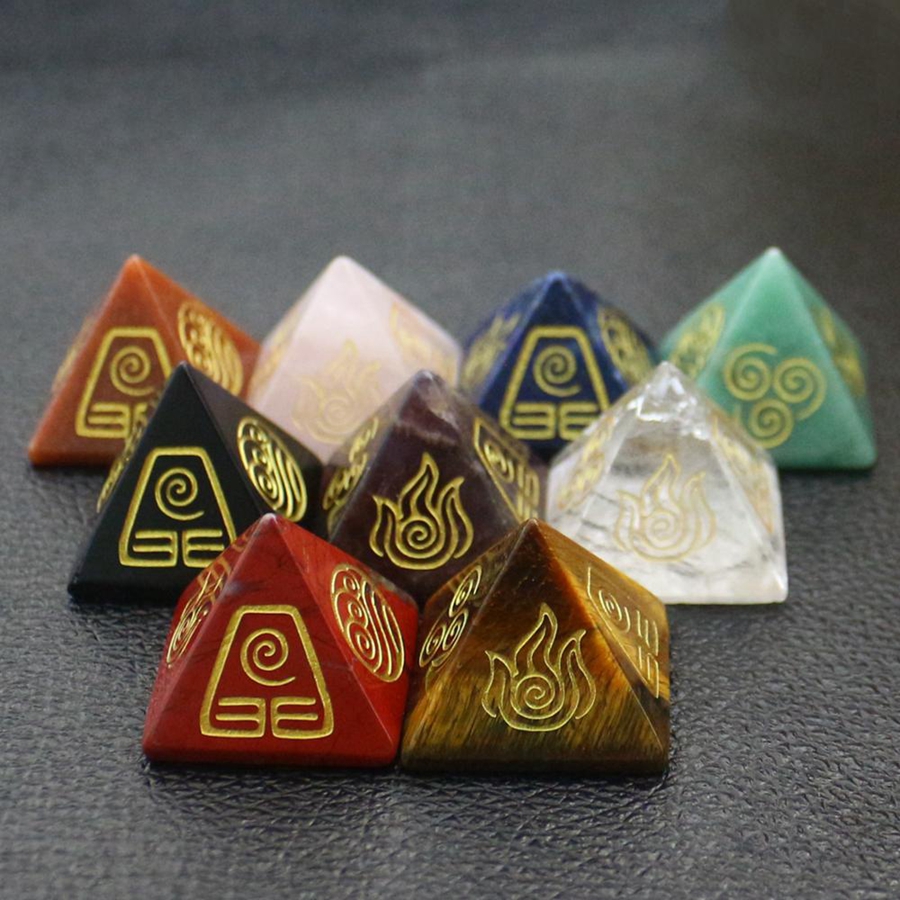 Natural Loose Gemstones Pyramid Stone Decorate Engraved European American Religious Runes Fire Air Water Earth Reiki Symbols Home Crystal Ornament Jewelry
Natural Loose Gemstones Pyramid Stone Decorate Engraved European American Religious Runes Fire Air Water Earth Reiki Symbols Home Crystal Ornament Jewelry