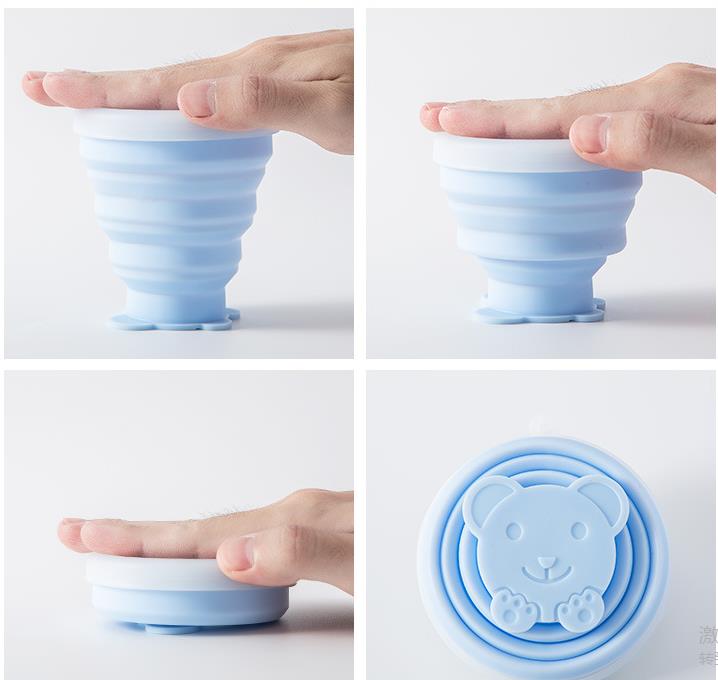 200ML Silicone Folding Water Bottles Outdoor Travel Portable Retractable Cup Cute Storage Sport Drinkware SN2349 Z260202