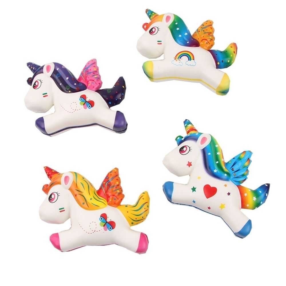 

10Pcs Kids Squishy Animal Jumbo Squishies Rainbow Unicorn Kawaii Squeeze Toys Stretch Slow Rising Stress Relief Sensory Fidget Satisfying G6381NI, Picture color;11cm about