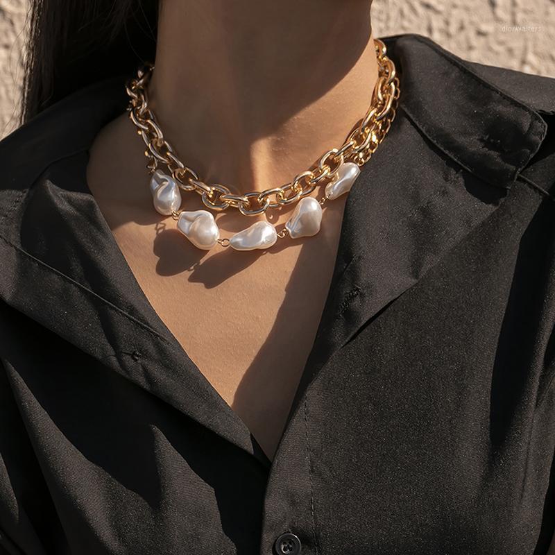Baroque Pearl Chain Choker Necklace For Women Gold Color Vintage Statement Boho Fashion Jewelry Punk Collar Boucle Oreille Femme Chains
Baroque Pearl Chain Choker Necklace For Women Gold Color Vintage Statement Boho Fashion Jewelry Punk Collar Boucle Oreille Femme Chains