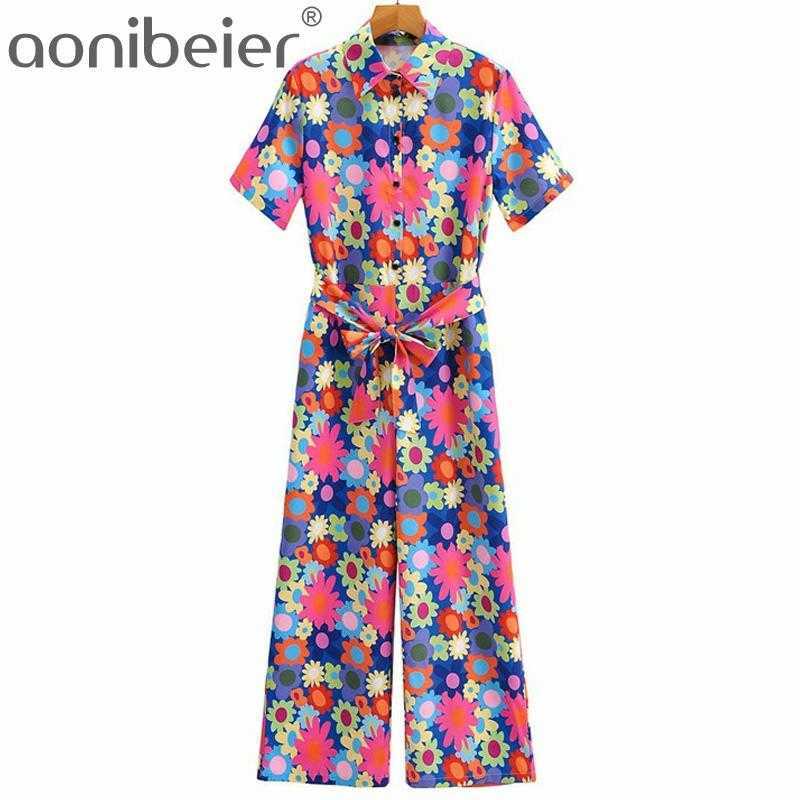 Summer Colorful Printed Women Rompers Short Sleeve Wide Leg Jumpsuits Button-Up Turn Down Collar High Waist Jumpsuit 210604, 01
Summer Colorful Printed Women Rompers Short Sleeve Wide Leg Jumpsuits Button-Up Turn Down Collar High Waist Jumpsuit 210604, 01
