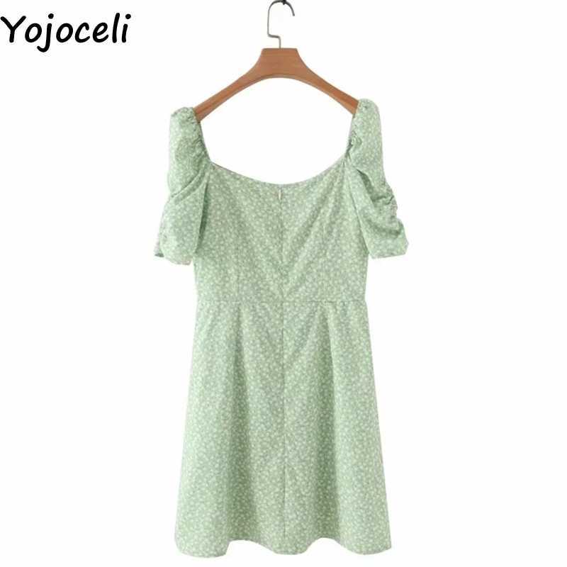 Yojoceli Sexy print fitness beach dres Summer elegant short casual Cool daily mini vestidos 210609