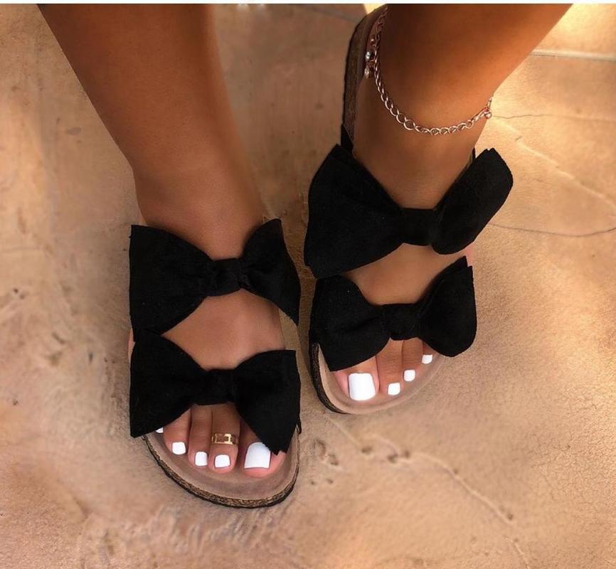 Slippers Summer Women's Sandals Suede Bowknot Flat Shoes Ladies Beach Outdoor Fashion Student Home Casual 35-43, Black
Slippers Summer Women's Sandals Suede Bowknot Flat Shoes Ladies Beach Outdoor Fashion Student Home Casual 35-43, Black