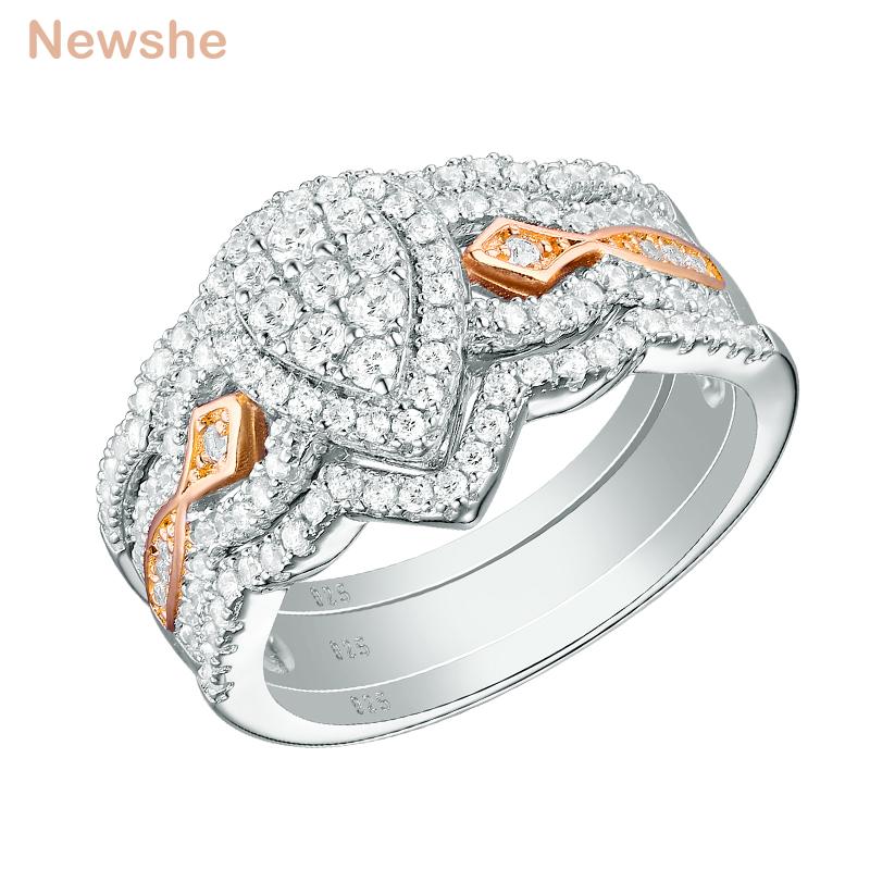 Cluster Rings She 3 Pcs 925 Sterling Silver Wedding For Women 1.3 Ct Double Pear Shape CZ Engagement Ring Set Trendy Jewelry, Golden;silver
Cluster Rings She 3 Pcs 925 Sterling Silver Wedding For Women 1.3 Ct Double Pear Shape CZ Engagement Ring Set Trendy Jewelry, Golden;silver