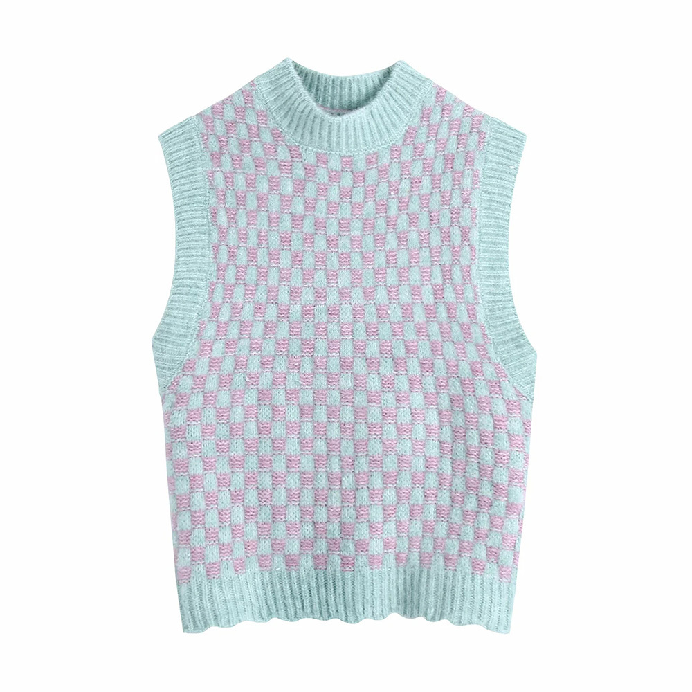 BBWM Women Sweet Girl Feeling Contrast Colors Lattice Sleeveless Knit Vest Sweater Pullover Tank Top Fashion Waistcoat Femme 210520, Multi
BBWM Women Sweet Girl Feeling Contrast Colors Lattice Sleeveless Knit Vest Sweater Pullover Tank Top Fashion Waistcoat Femme 210520, Multi