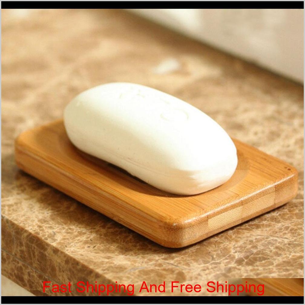 Dishes Arrival Worldwide Natural Bamboo Wood Soap Dish Storage Holder Bath Shower Plate Bathroom 61H9V Q7Xil, As pic