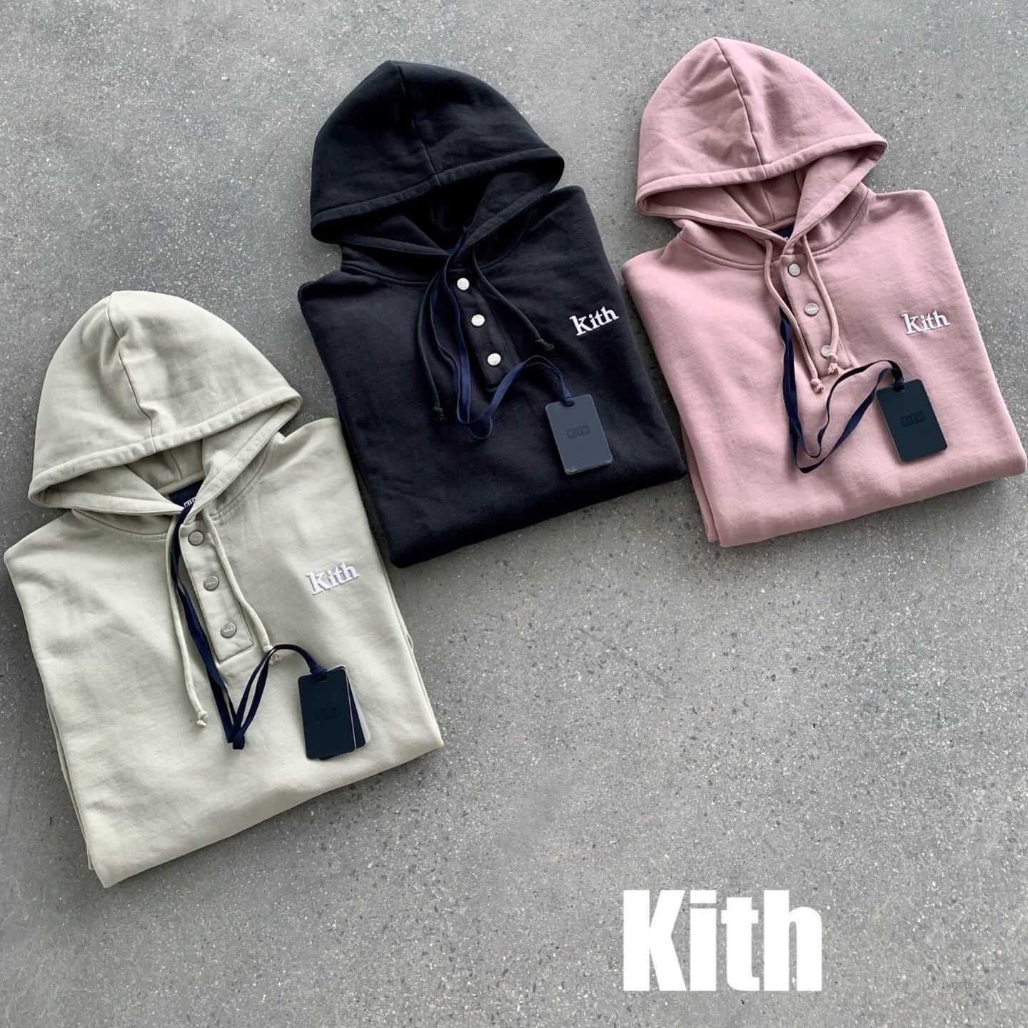 Men's Hoodies Sweatshirts Correct Version Kith Hoodie Embroidered Cotton Button Round Neck Loose Autumn and Winter Thin Long Sleeve Style, Black
Men's Hoodies Sweatshirts Correct Version Kith Hoodie Embroidered Cotton Button Round Neck Loose Autumn and Winter Thin Long Sleeve Style, Black