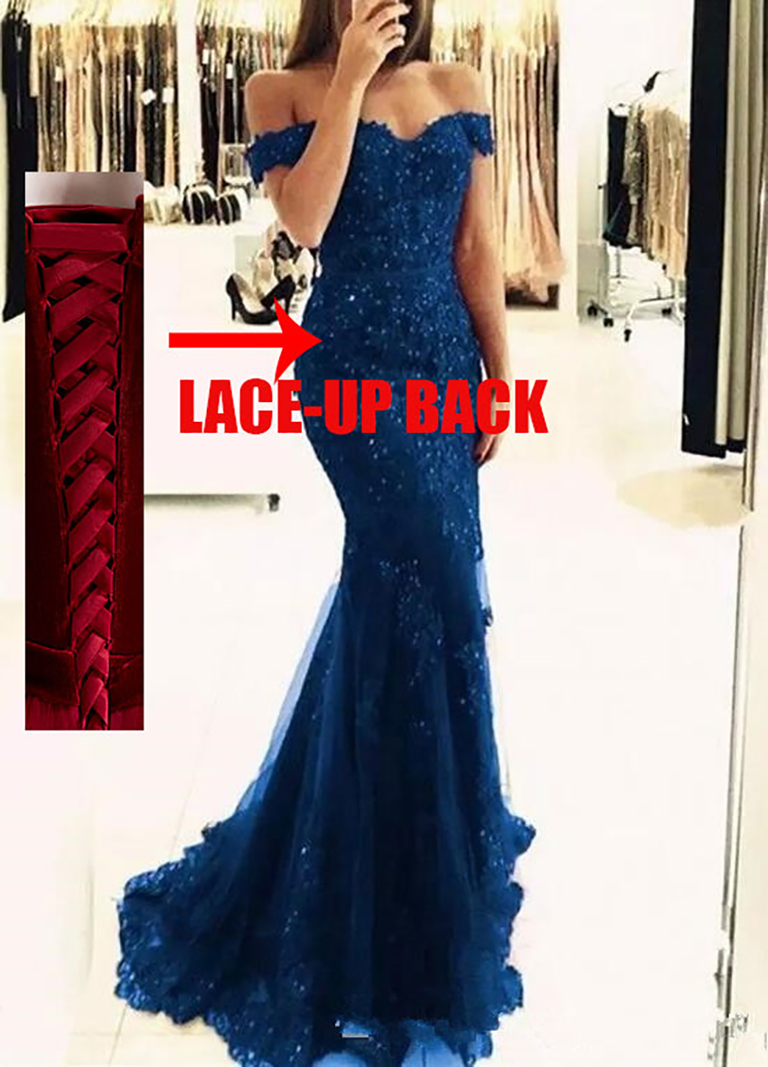 Robe femme Off the shoulder Long Dress Mermaid Evening Dress Lace Robe De Soiree longue Formal Dress abiye gece elbisesi green